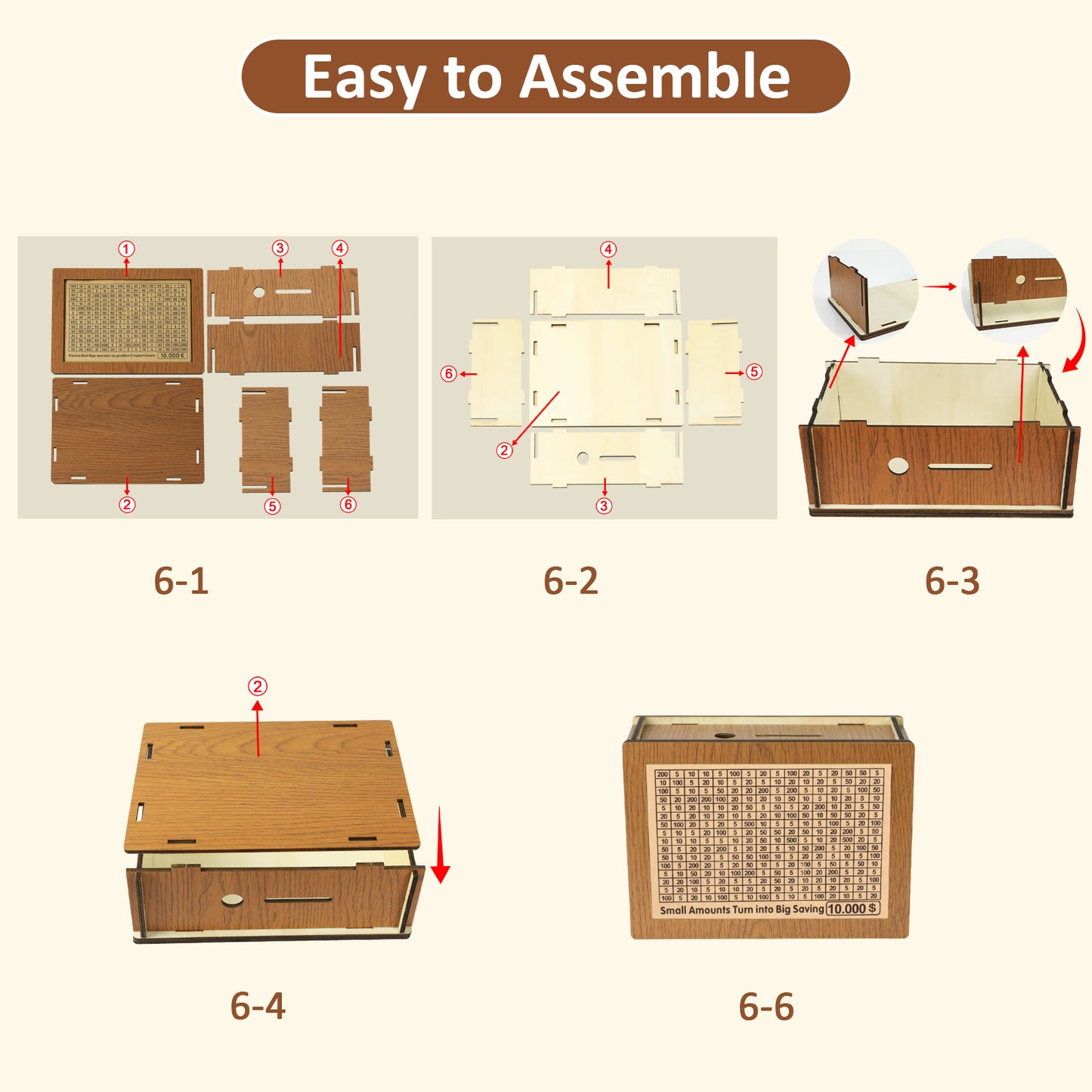Umrah Money Saving Box 10,000-10000 Savings Challenge Box