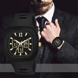 Square Watch for Men Boys | Stylish Stainless Steel Analog Quartz Men's Watches