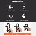 Adjustable Hand Grip Power Exerciser Forearm Wrist Strengthener Gripper 60-kg